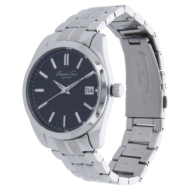 Kenneth Cole Quartz Analog Blue Dial Stainless Steel Strap Watch for Men-KC10024356MNJ