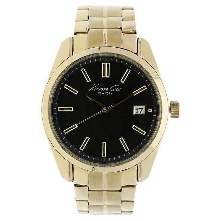 Kenneth Cole Quartz Analog Black Dial Stainless Steel Strap Watch for Men-KC10024358MNJ