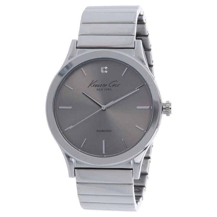 Kenneth Cole Quartz Analog Grey Dial Stainless Steel Strap Watch for Men-KC10024366MNJ