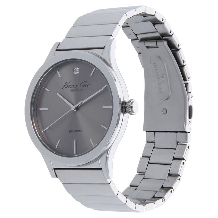 Kenneth Cole Quartz Analog Grey Dial Stainless Steel Strap Watch for Men-KC10024366MNJ