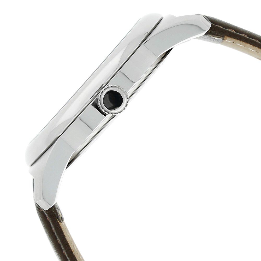 Kenneth Cole Quartz Analog Grey Dial Leather Strap Watch for Men-KC10025893MNJ