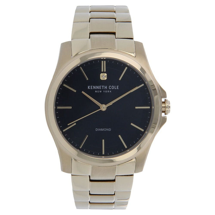 Kenneth Cole Quartz Analog Black Dial Metal Strap Watch for Men-KC10027421MNJ