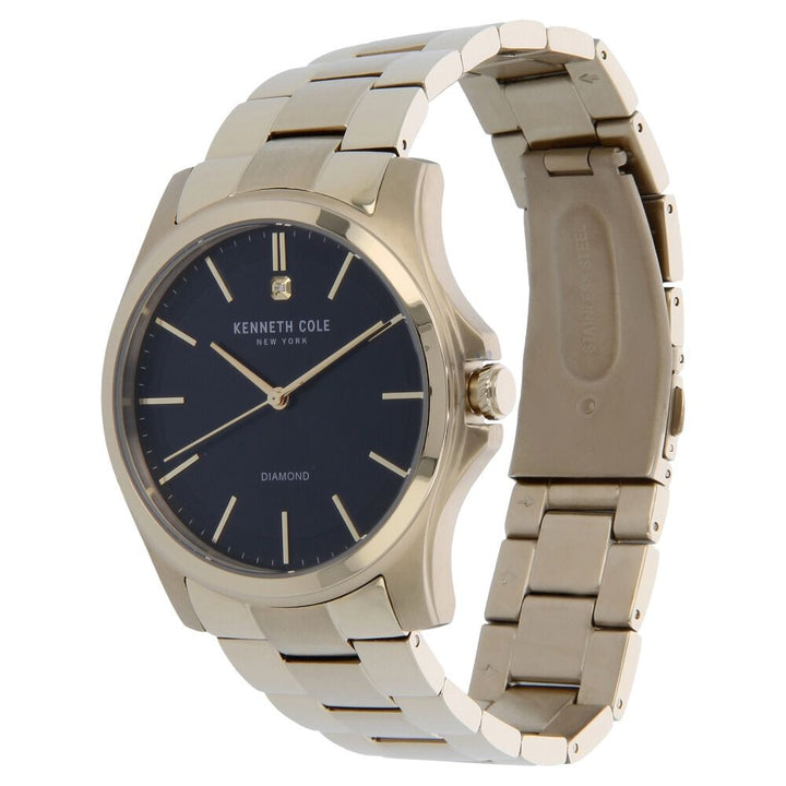 Kenneth Cole Quartz Analog Black Dial Metal Strap Watch for Men-KC10027421MNJ