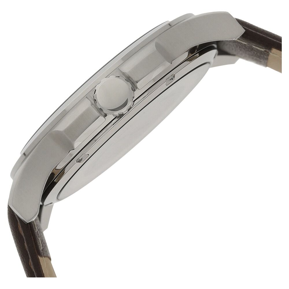 Kenneth Cole Quartz Analog Grey Dial Leather Strap Watch for Men-KC10027444MNJ