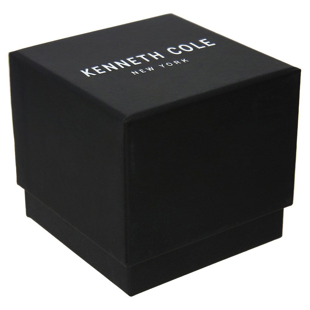 Kenneth Cole Quartz Analog Black Dial Silicone Strap Watch for Men-KC10027723MNJ