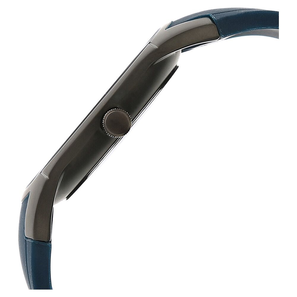 Kenneth Cole Quartz Analog with Date Black Dial Silicone Strap Watch for Men-NCKC10027724MN