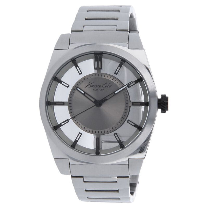 Kenneth Cole Quartz Analog Grey Dial Stainless Steel Strap Watch For Men