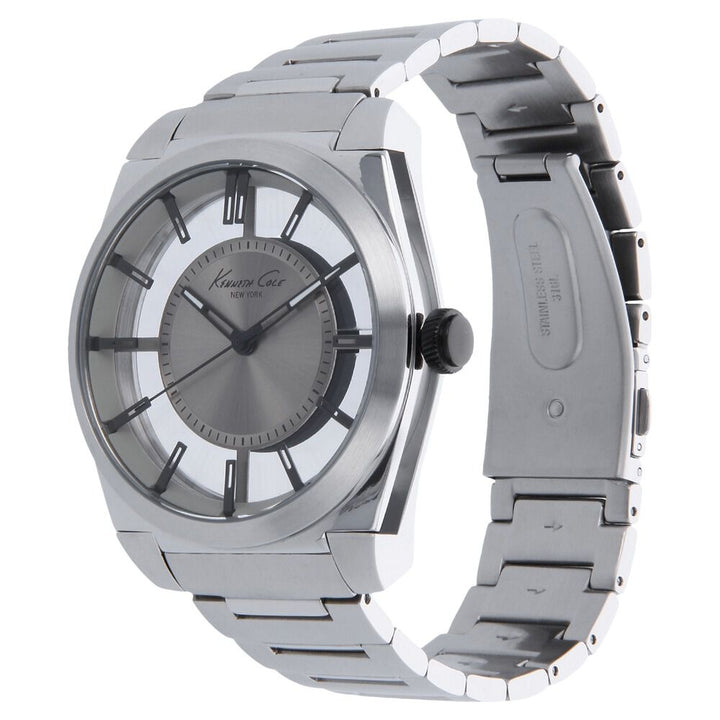 Kenneth Cole Quartz Analog Grey Dial Stainless Steel Strap Watch For Men