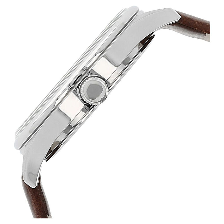 Kenneth Cole Quartz Analog Grey Dial Leather Strap Watch for Men-KC10029305MN