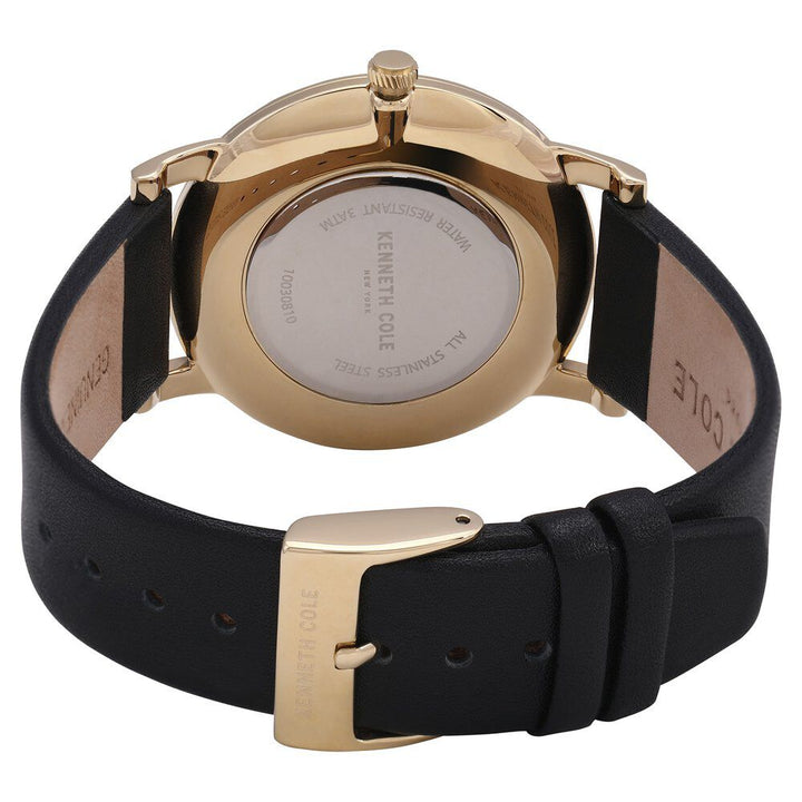 Kenneth Cole Quartz Analog White Dial Leather Strap Watch for Men-KC10030810MNJ