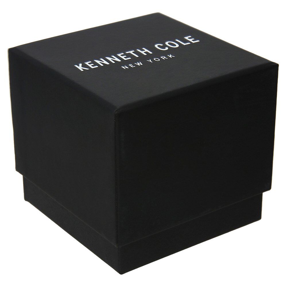 Kenneth Cole Quartz Analog Black Dial Leather Strap Watch for Men-KC10031278MNJ