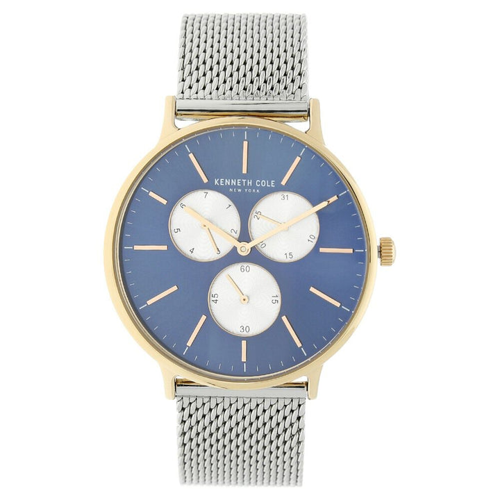 Kenneth Cole Quartz Multifunction Blue Dial Stainless Steel Strap Watch for Men-KC14946010MN