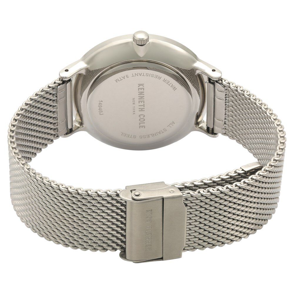 Kenneth Cole Quartz Chronograph Silver Dial Stainless Steel Strap Watch for Men-NCKC14946014MN