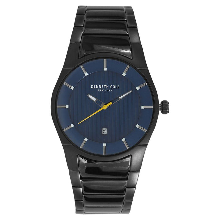 Kenneth Cole Quartz Analog with Date Blue Dial Metal Strap Watch for Men-KC15103012MN