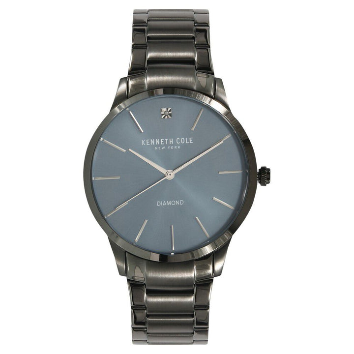 Kenneth Cole Quartz Analog Blue Dial Metal Strap Watch for Men-NCKC15111007MN