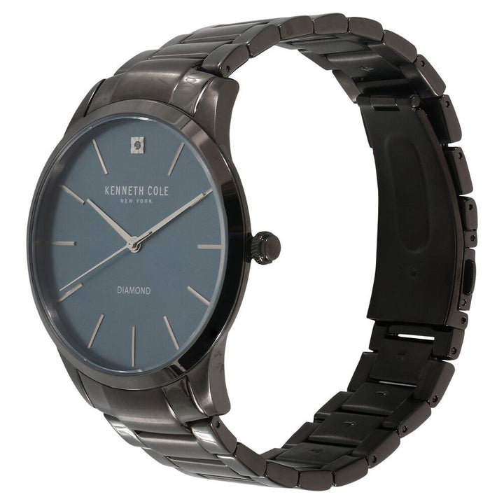 Kenneth Cole Quartz Analog Blue Dial Metal Strap Watch for Men-NCKC15111007MN