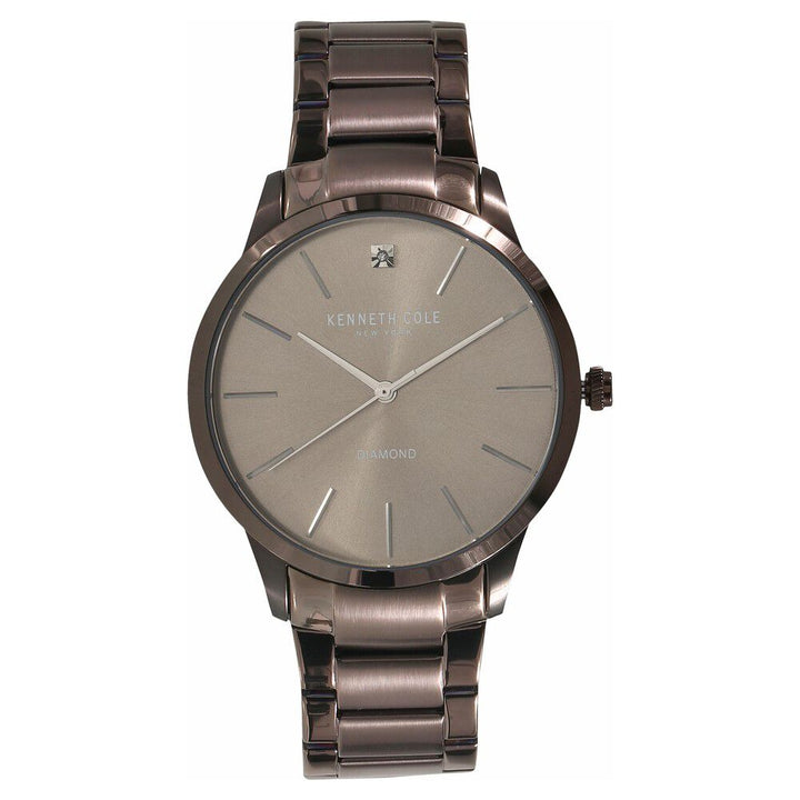 Kenneth Cole Quartz Analog Grey Dial Metal Strap Watch for Men-NCKC15111008MN