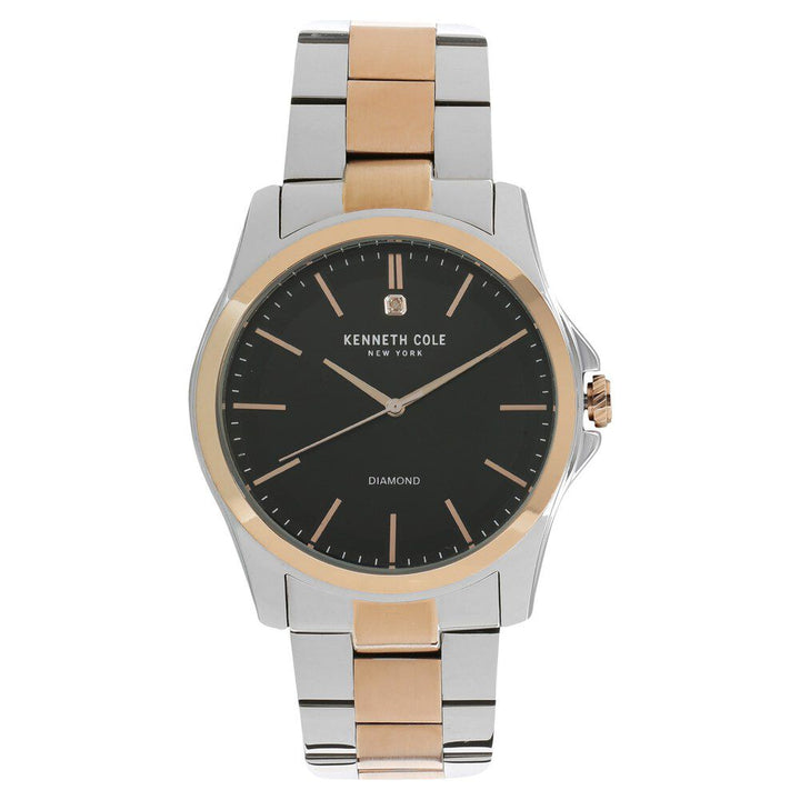 Kenneth Cole Quartz Analog with Date Grey Dial Stainless Steel Strap Watch for Men-NDKC15115002MN