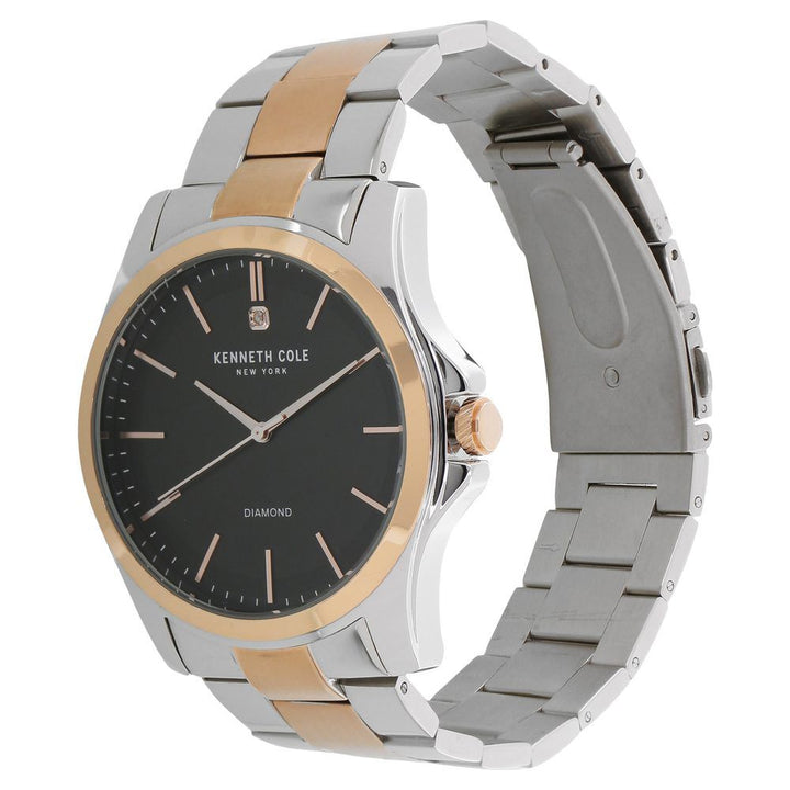 Kenneth Cole Quartz Analog with Date Grey Dial Stainless Steel Strap Watch for Men-NDKC15115002MN