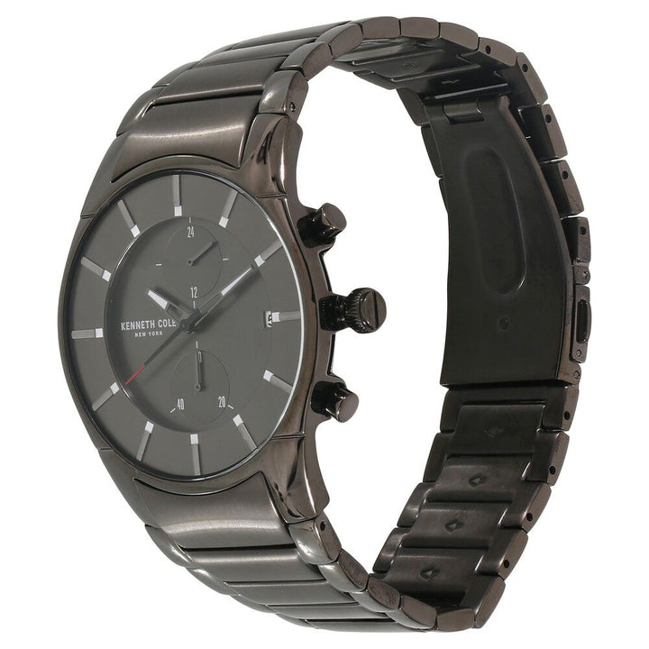 Kenneth Cole Quartz Chronograph Grey Dial Metal Strap Watch for Men-NCKC15176001MN