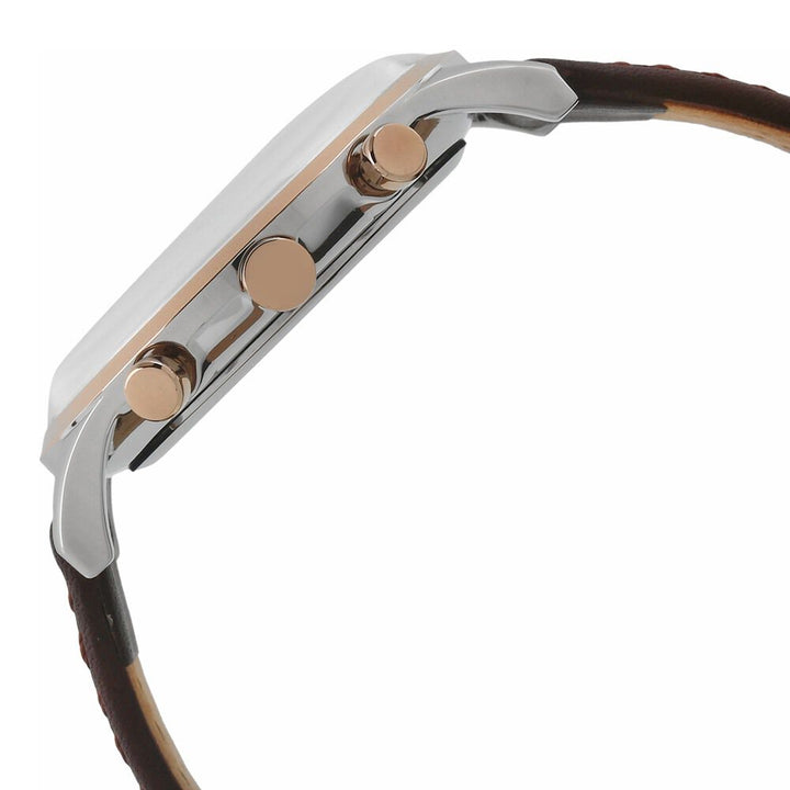 Kenneth Cole Quartz Multifunction Brown Dial Leather Strap Watch for Men-NCKC15181005MN