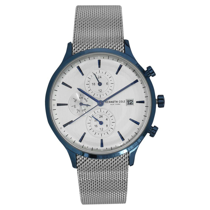 Kenneth Cole Quartz Multifunction Silver Dial Watch for Men-NCKC15181007MN