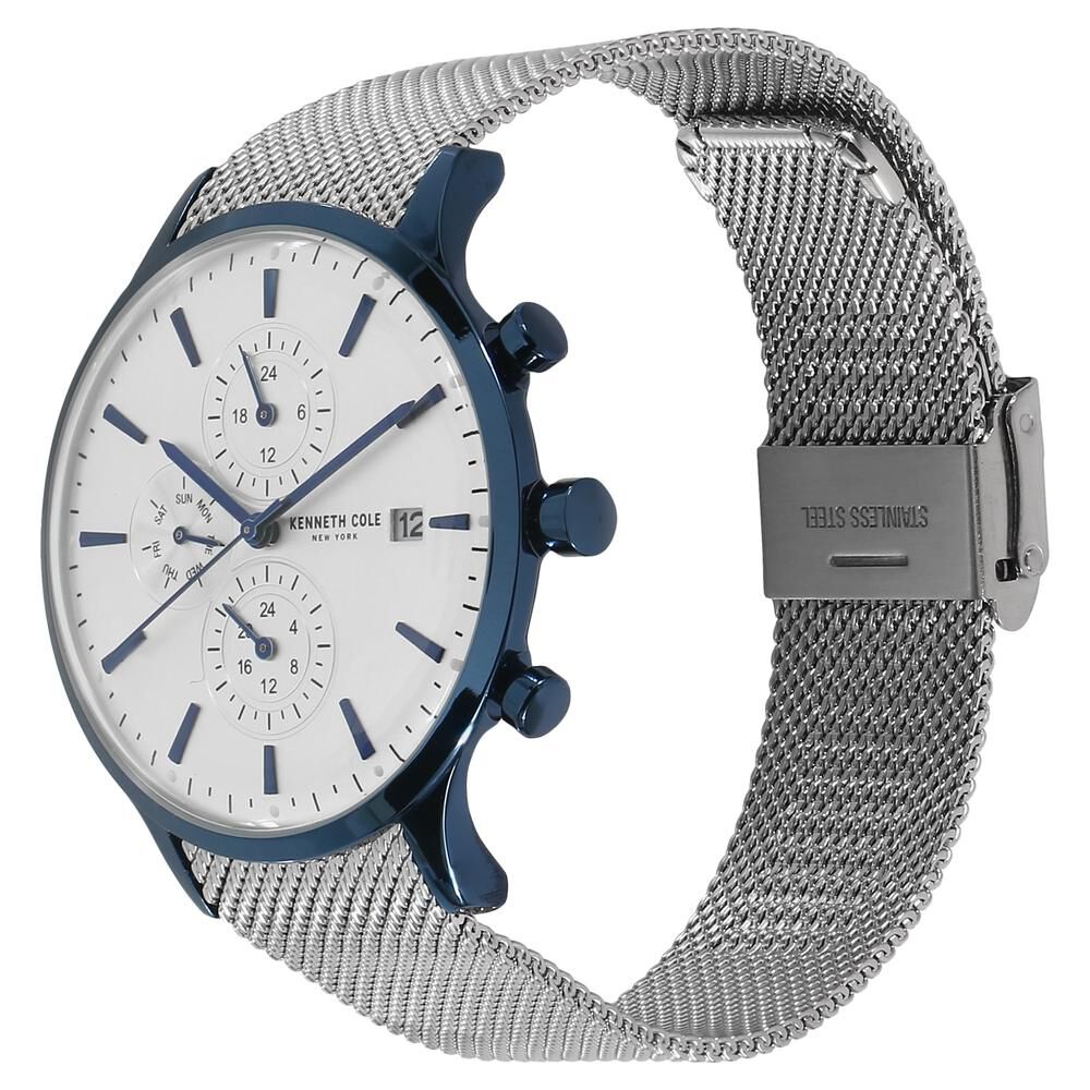 Kenneth Cole Quartz Multifunction Silver Dial Watch for Men-NCKC15181007MN