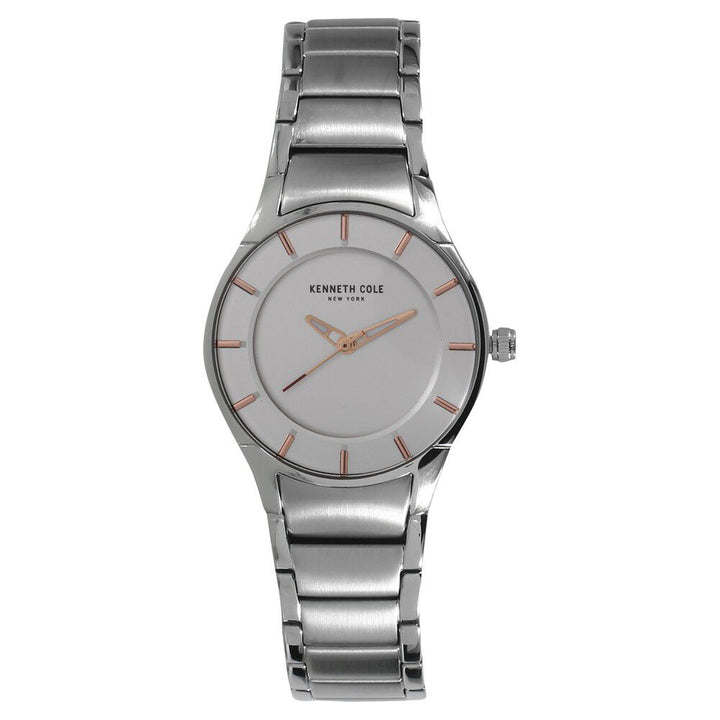 Kenneth Cole Quartz Analog Silver Dial Metal Strap Watch for Men-NCKC15201001MN