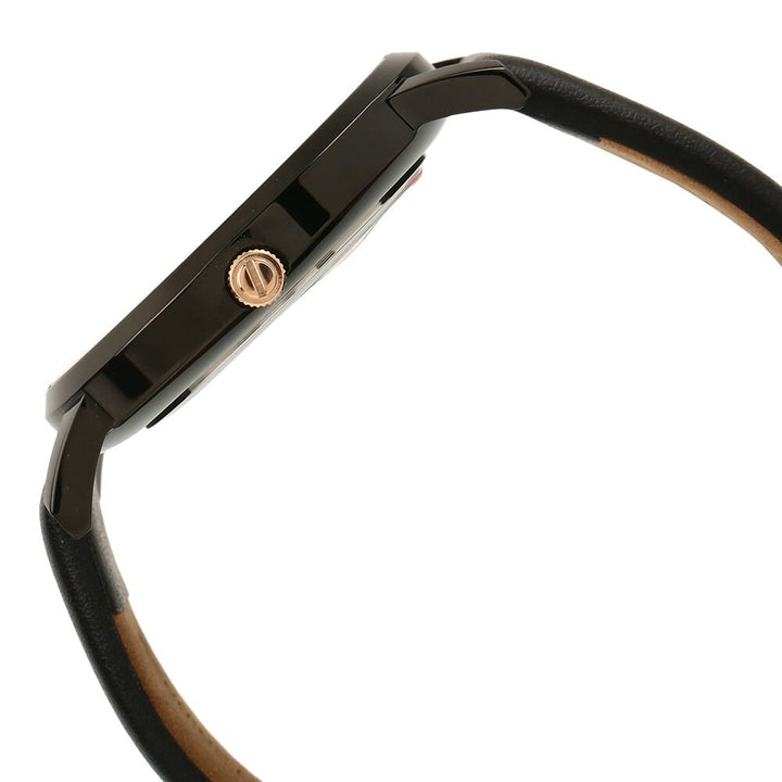 Kenneth Cole Quartz Analog with Date Black Dial Leather Strap Watch for Men-KC15202004MN