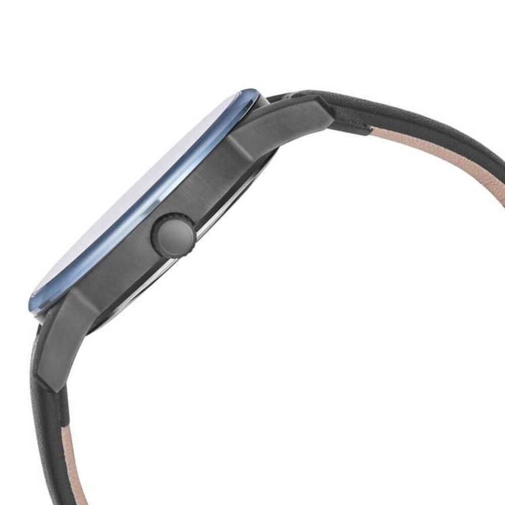 Kenneth Cole Quartz Analog with Date Grey Dial Leather Strap Watch for Men-NCKC15204004MN