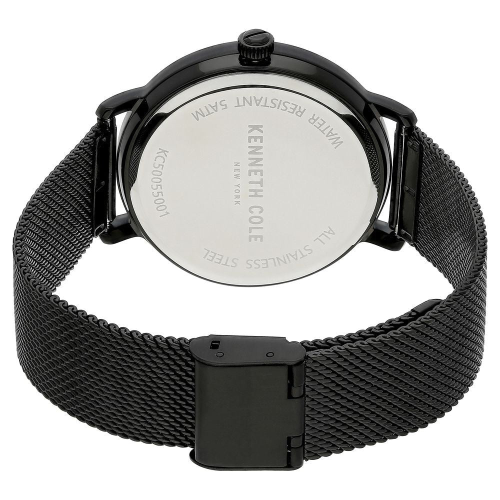 Kenneth Cole Quartz Analog Grey Dial Stainless Steel Strap Watch for Men-NCKC50055001MN