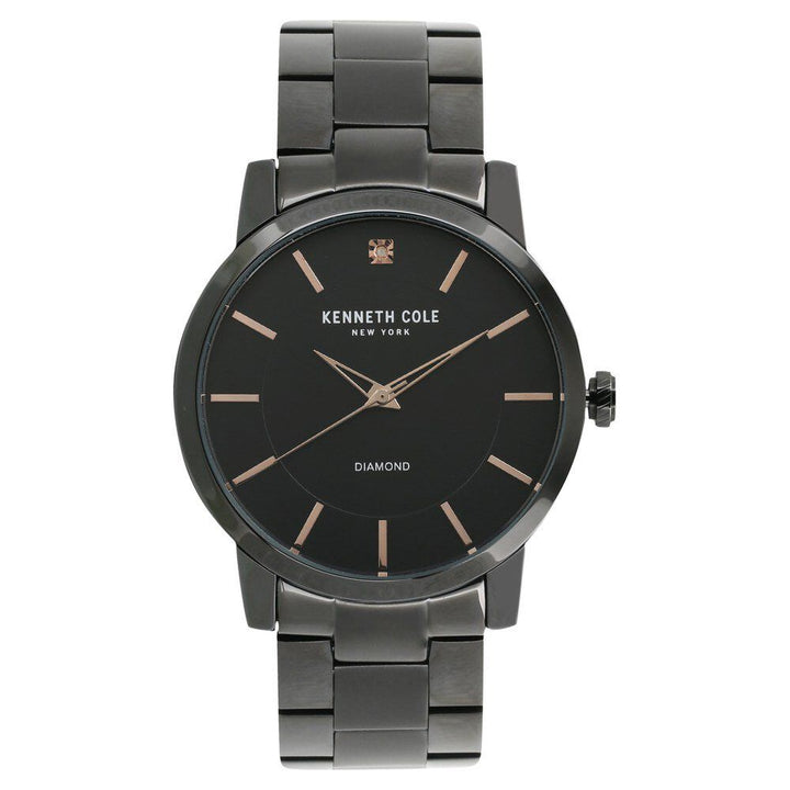 Kenneth Cole Quartz Analog Black Dial Stainless Steel Strap Watch for Men-NDKC50120002MN