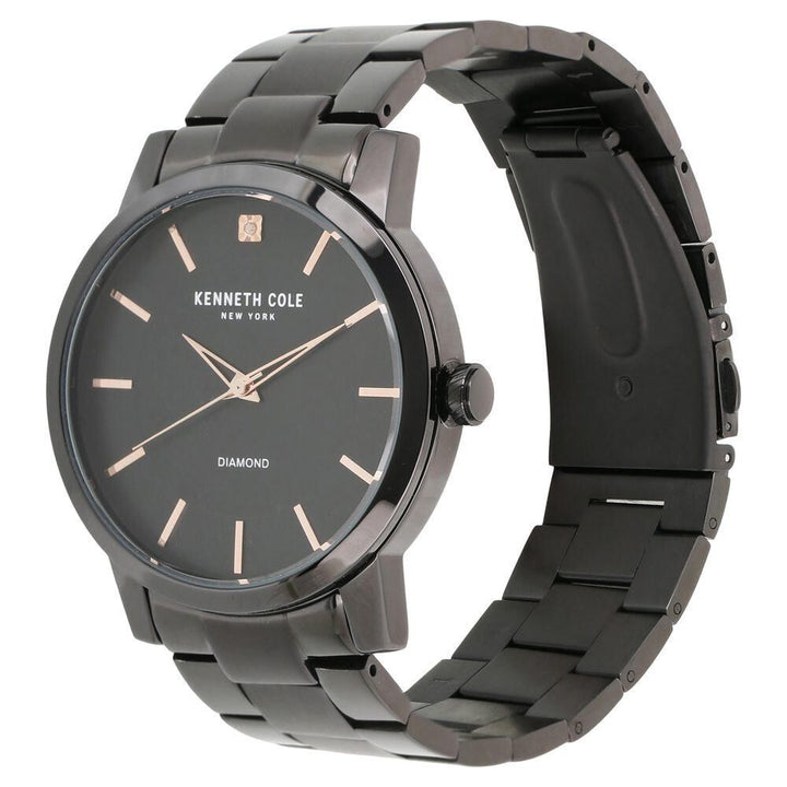 Kenneth Cole Quartz Analog Black Dial Stainless Steel Strap Watch for Men-NDKC50120002MN