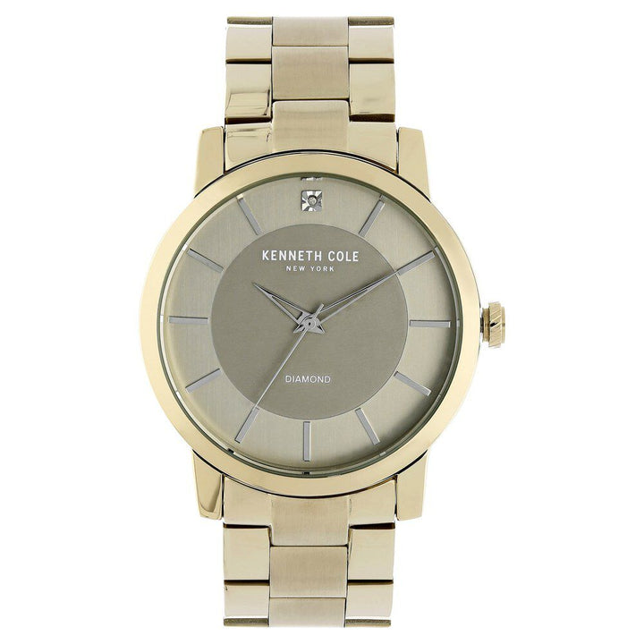 Kenneth Cole Quartz Analog Grey Dial Stainless Steel Strap Watch for Men-NCKC50120003MN