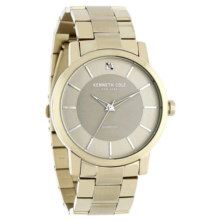 Kenneth Cole Quartz Analog Grey Dial Stainless Steel Strap Watch for Men-NCKC50120003MN