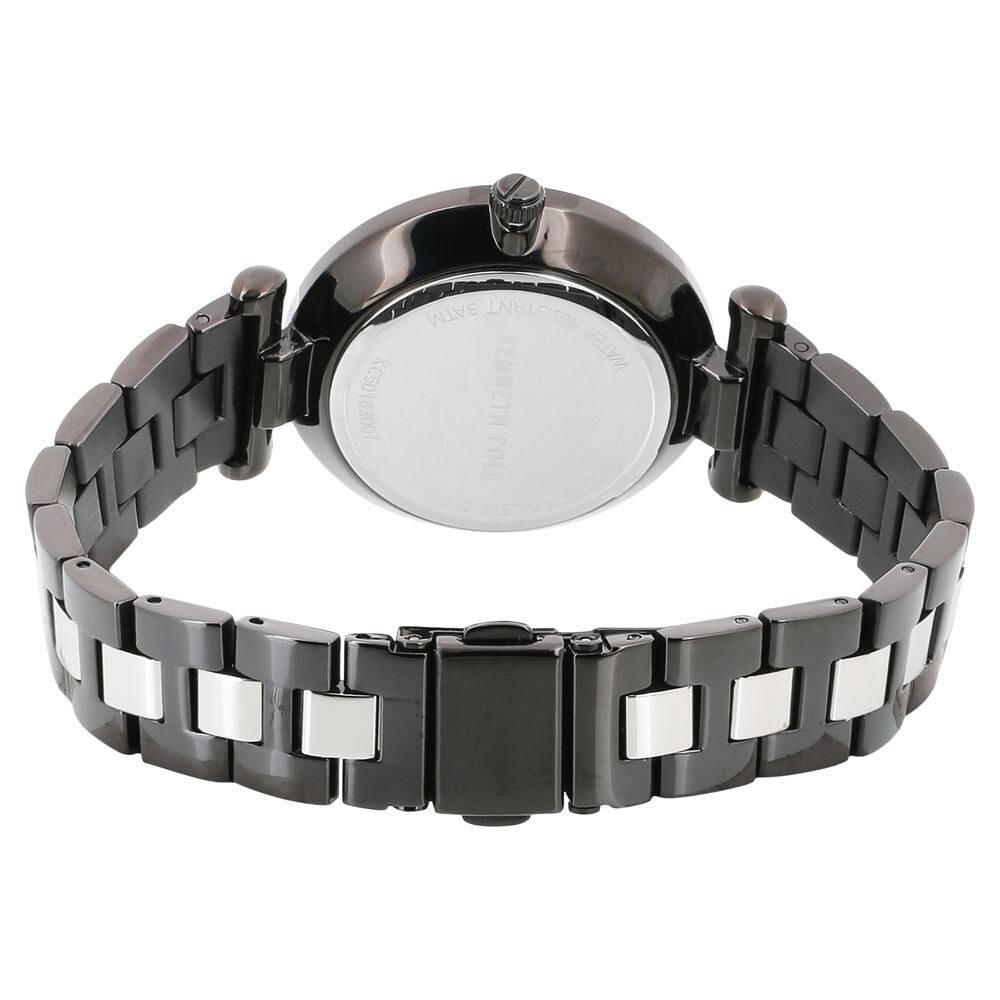 Kenneth Cole Quartz Multifunction Black Dial Stainless Steel Strap Watch For Women