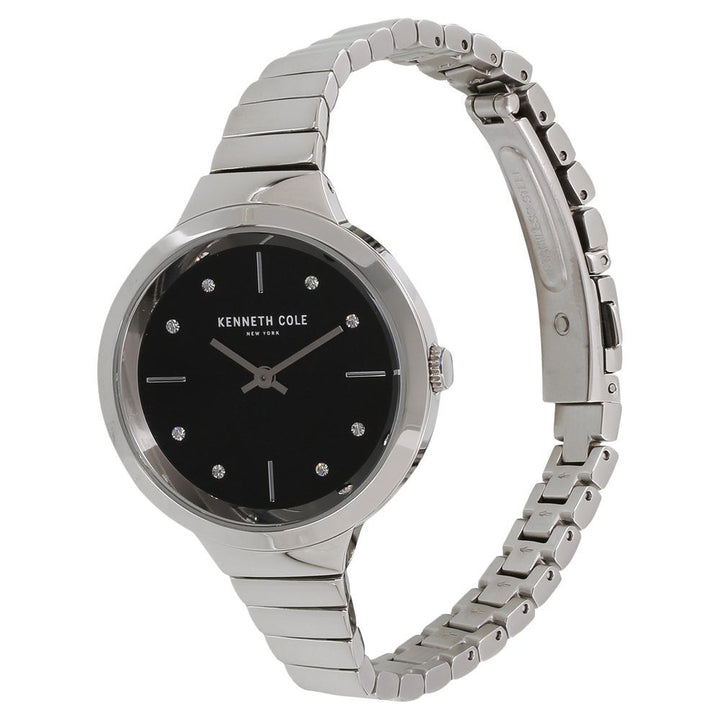 Kenneth Cole Quartz Analog Black Dial Stainless Steel Strap Watch for Women NDKC50187001LD