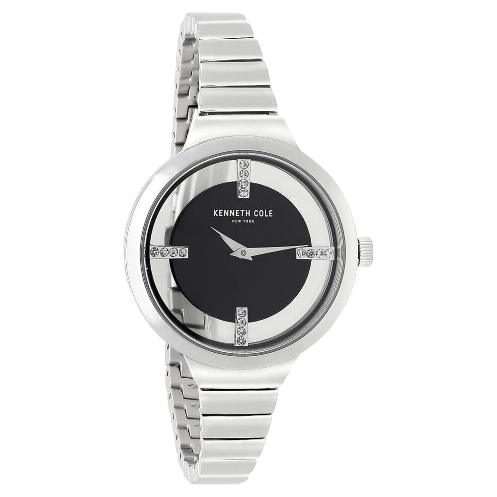 Kenneth Cole Quartz Analog Black Dial Stainless Steel Strap Watch For Women