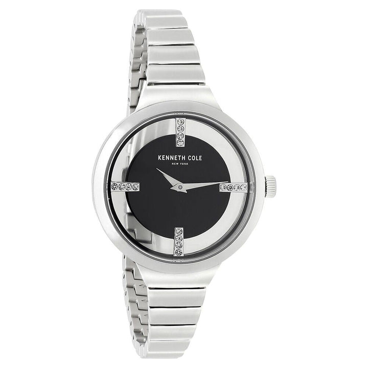 Kenneth Cole Quartz Analog Black Dial Stainless Steel Strap Watch For Women