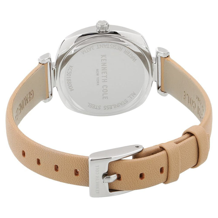 Kenneth Cole Quartz Analog Silver Dial Leather Strap Watch for Women NDKC50188004LD