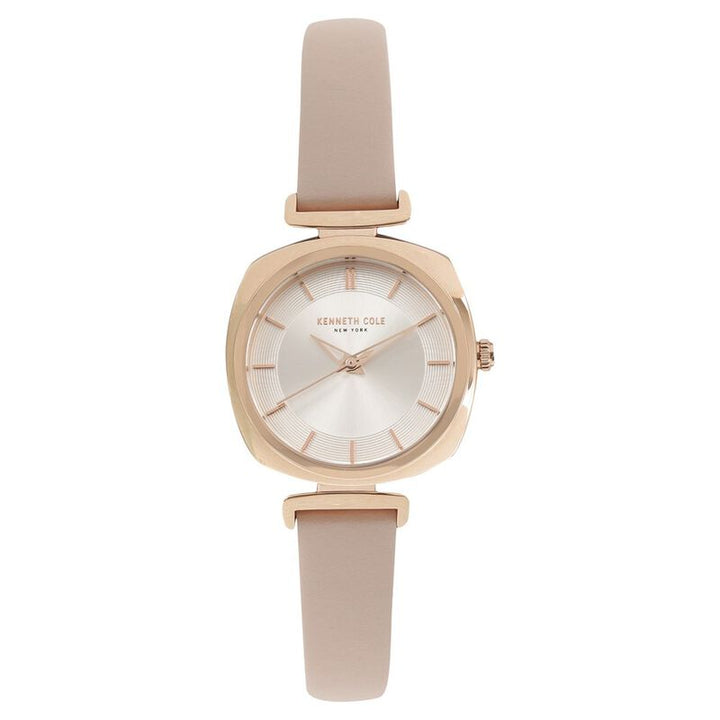 Kenneth Cole Quartz Analog Silver Dial Leather Strap Watch For Women