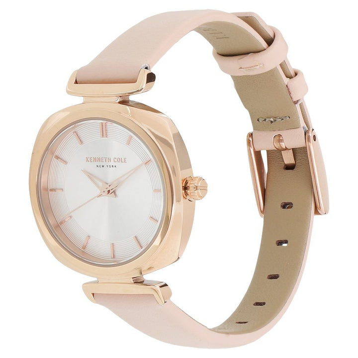 Kenneth Cole Quartz Analog Silver Dial Leather Strap Watch For Women