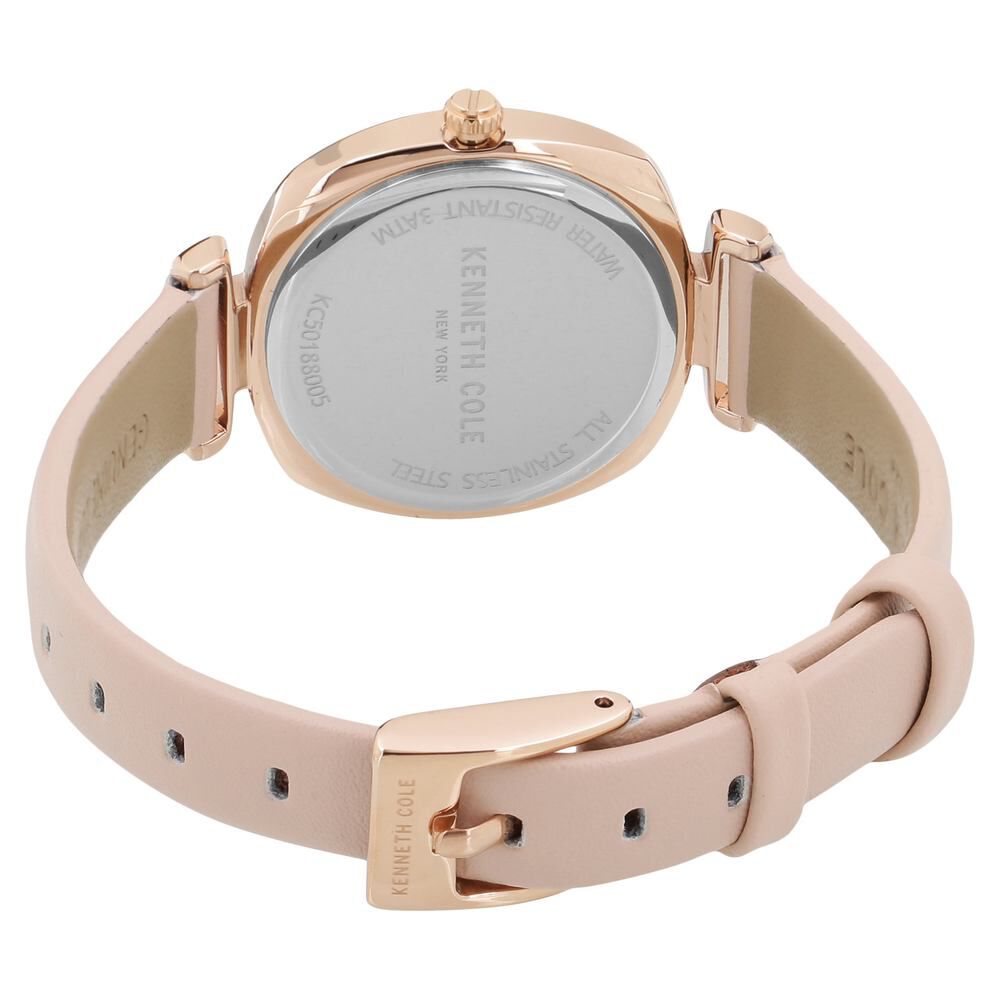 Kenneth Cole Quartz Analog Silver Dial Leather Strap Watch For Women