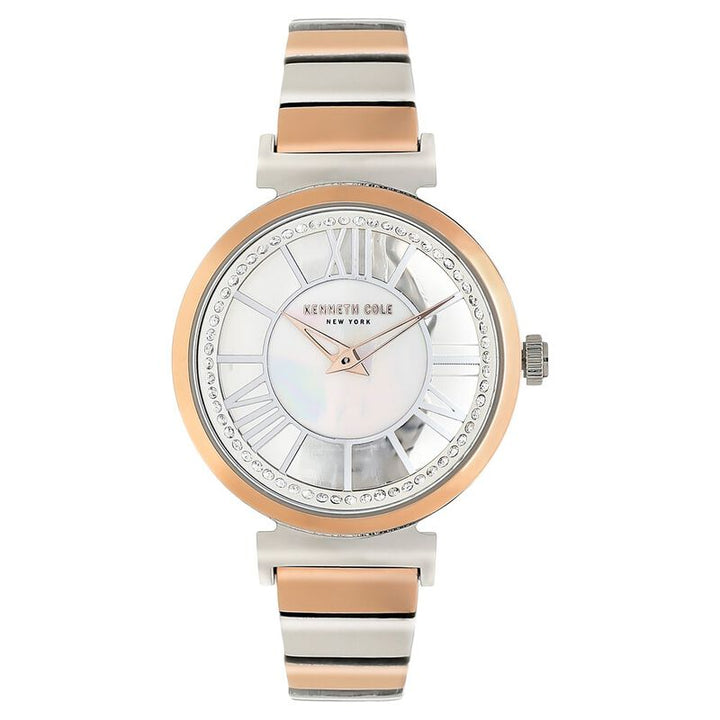 Kenneth Cole Quartz Analog Mother Of Pearl Dial Stainless Steel Strap Watch For Women