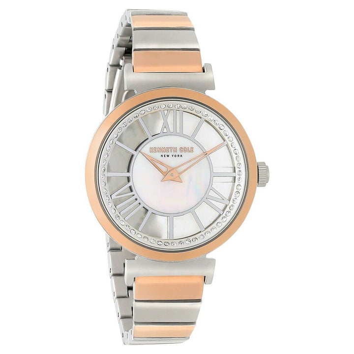 Kenneth Cole Quartz Analog Mother Of Pearl Dial Stainless Steel Strap Watch For Women