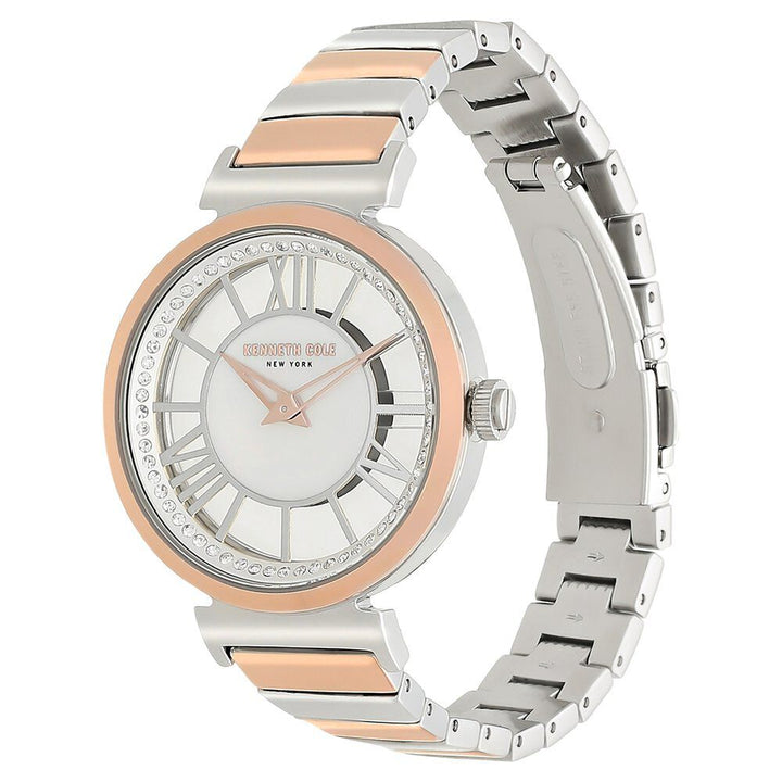Kenneth Cole Quartz Analog Mother Of Pearl Dial Stainless Steel Strap Watch For Women