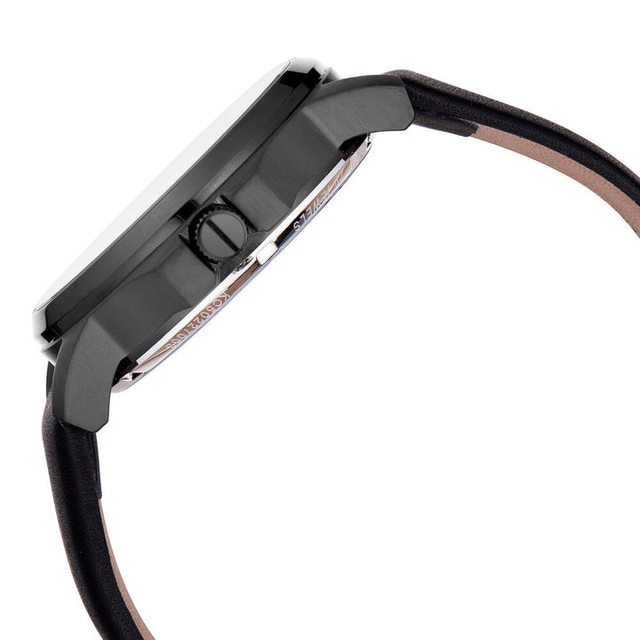 Kenneth Cole Automatic Blue Dial Leather Strap Watch for Men-NCKC50227002MN