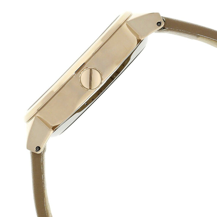 Kenneth Cole Quartz Analog Mother Of Pearl Dial Leather Strap Watch For Women