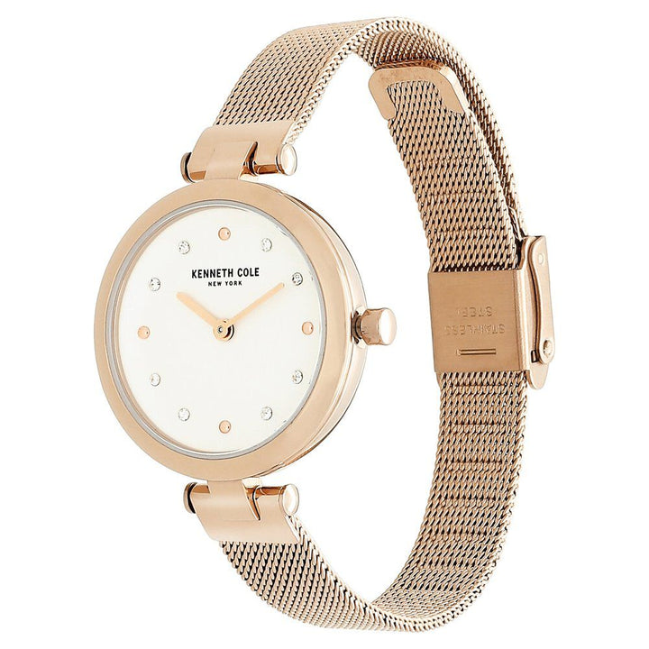 Kenneth Cole Quartz Analog Silver Dial Stainless Steel Strap Watch For Women