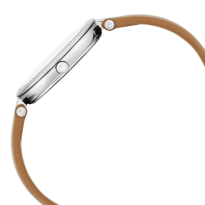 Kenneth Cole Quartz Analog Silver Dial Leather Strap Watch For Women